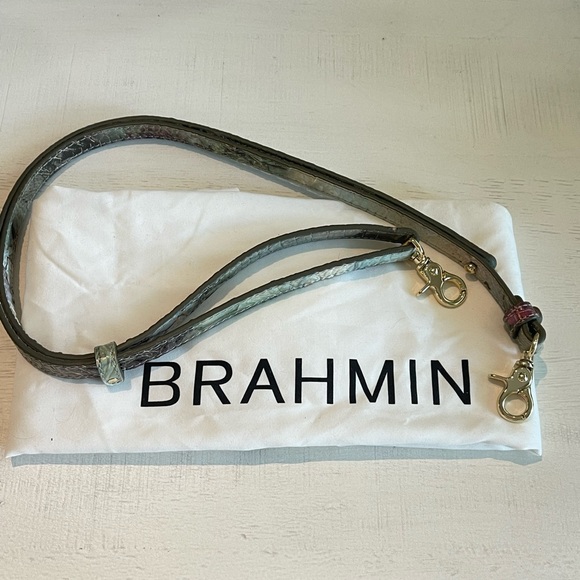 Brahmin Embossed Leather Multi Pastel Colored Handbag - Picture 15 of 16